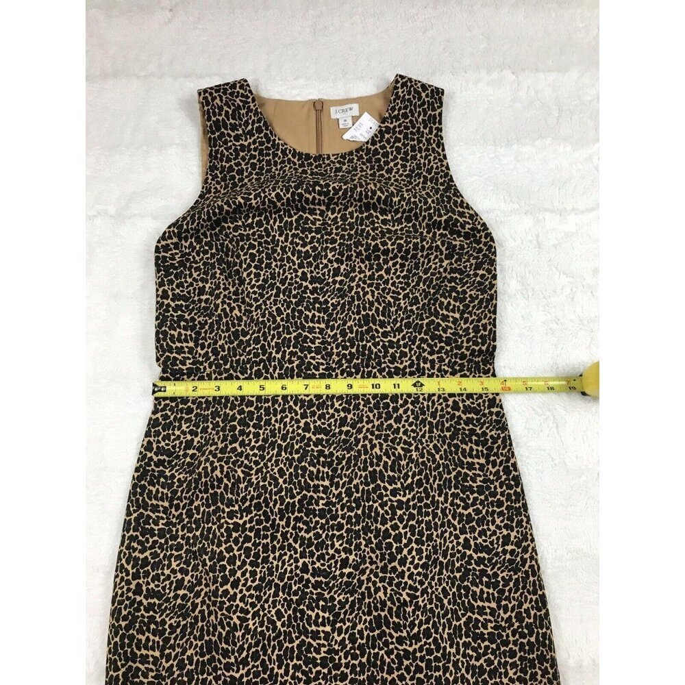NEW J. Crew Womens Shift Dress Size 8 Cheetah Print Sleeveless NWT - Picture 5 of 6